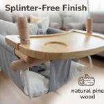 Load image into Gallery viewer, Wooden Tray for Canvas Baby Swing Hanging Chair Accessory Natural Wood Montessori Play Table for Babies &amp; Toddlers Detachable Safety Design for Indoor Canvas Toddler Swing