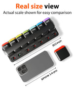 Load image into Gallery viewer, Weekly Pill Organizer 1 time a Day Pill Box 7 Day with Removable Daily Containers and Taken Not Taken Reminder for Easy Tracking Portable Case for Vitamins and Medication for Home and Travel