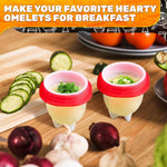 Load image into Gallery viewer, Hard Boiled Silicone Egg Cooker Without the Shell as seen on TV Non Stick Egg Poacher with Holder