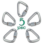 Load image into Gallery viewer, Set of 5 Carabiners for Ninja Slackline. Triangle Shaped Quick Links for Ninja Slackline. Large 5 16  (M8 80mm)
