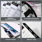 Load image into Gallery viewer, 2026 Hardcover Appointment Book Planner 8.5x11 inch Black Large Tabbed Daily Hourly Weekly Planner Schedule Book 15 Minute time Slots Business &amp; Personal Planner Jan 2026 Dec 2026 Black
