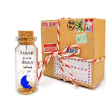 Load image into Gallery viewer, Cute and Kawaii Valentine's Day and Anniversary Presents Personalized Love Gifts for Boyfriend Girlfriend (I Love You To The Moon And Around The World in Craft Gift Box)