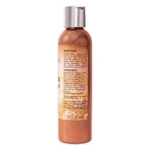 Organic Body Shimmer Lotion Level 3 Bronze Color Body Shimmer 8 oz with Vitamins