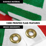 Load image into Gallery viewer, G128 Combo Pack: 6 Feet Tangle Free Spinning Flagpole (White) Iran Iranian Flag 3x5 ft Printed 150D Brass Grommets (Flag Included) Aluminum Flag Pole