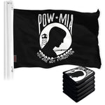 Load image into Gallery viewer, POW MIA Black Flag 3x5 Ft 5Pack 150D Printed Polyester By G128