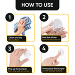 Load image into Gallery viewer, Wall Protectors 4 Pcs of Clear Rubber Knob Self Adhesive Guard Door Bumper Reusable Solution for Stopping Damage &amp; Noise from Doors in Your Home or Office Durable Shock Absorbent Discreet
