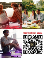 Load image into Gallery viewer, Portable Hookah Set With Everything And Case Premium WHITE Small Hookah Set For Travel Flat Hookah Box Hookah Set With Charcoal Holder &amp; Coal CoverTravel Hookah Set With Everything