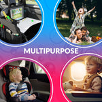 Load image into Gallery viewer, Kids Travel Tray for Kids Car Seat Toddler Car Seat Tray Table with 6 Compartments and Tablet Stand Foldable Toddler Table for Travel Folding Portable Desk Compact Road Trip Essentials
