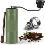 Load image into Gallery viewer, Manual Coffee Grinder Stainless Steel Conical Burr Grinder with Adjustable Setting Double Bearing Hand Espresso Grinder Perfect for Home Office and Camping