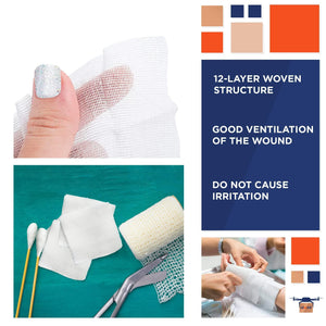 Non Sterile Gauze Pads 2x2 Inch Pack of 100 Disposable Non Adhesive Cotton Pads