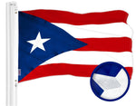 Load image into Gallery viewer, G128 Puerto Rico Puerto Rican Flag  2.5x4 Ft  ToughWeave Series Embroidered 300D Polyester  Embroidered Design, Indoor/Outdoor, Brass Grommets