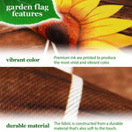 Load image into Gallery viewer, G128 Combo Pack: Garden Flag Stand Black 36 in x 16 in &amp; Garden Flag Everyday Decoration Home Sunflower on Rustic Wood 12x18 DoubleSided Blockout Fabric