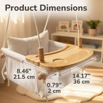 Load image into Gallery viewer, Wooden Tray for Canvas Baby Swing Hanging Chair Accessory Natural Wood Montessori Play Table for Babies &amp; Toddlers Detachable Safety Design for Indoor Canvas Toddler Swing