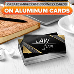 Load image into Gallery viewer, 100 Pcs Metal Business Cards for Laser Engraving – Metal Business Card Blanks in Black Colour 0.008  Thick Compact 3.39  x 2.13  – Wide Use for VIP Membership Industrial Use Personalized Gifts