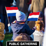 Load image into Gallery viewer, 30 Pack Handheld Netherlands Dutch Stick Flags 12x18 In Printed 150D Polyester

