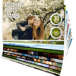 Load image into Gallery viewer, 30 Pack 2.5x3.5 Magnetic Picture Frames for Refrigerator Wallet Sized   White Small Magnet Picture Frames for Fridge Magnetic Photo Sleeves Locker Magnet Frame Magnetic Photo Pockets Magnetic Picture Holder