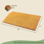 Load image into Gallery viewer, Pack of 2 Welcome Natural Coir Doormats Non Slip PVC Backing Indoor Outdoor Use for Home Office Patio &amp; Entryway Decor Beige 30 x17