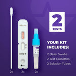 Load image into Gallery viewer, 2 Pack  WELLlife COVID19 at Home Self Test  Results in 10 Minutes, FDA Authorized COVID Home Test, with Noninvasive Nasal Swab, Easy to Use &amp; No Discomfort