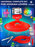 Load image into Gallery viewer, Premium Portable Red Hookah Set Red Hookah Set UFO With Everything
