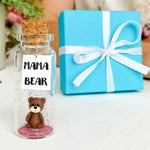 Load image into Gallery viewer, Gifts for Mom Personalized Moms Birthday Gift Future Mom to Be Gift Idea Custom Presents for Mother (Brown Bear   Mama Bear Message Bottle in Teal Gift Box)