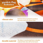 Load image into Gallery viewer, G128 Combo Pack: Garden Flag Stand Black 36 in x 16 in &amp; Garden Flag Halloween Decoration Trick or Treat Witch Hat Gnome with Broom 12x18 DoubleSided Blockout Fabric
