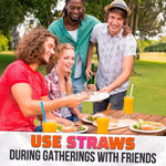 Load image into Gallery viewer, Large Pack of 300 Boba Straws Individually Wrapped – Thick Smoothie Straws Disposable for Milkshakes Bubble Tea Ice Lattes &amp; Lemonade Bar Supplies – (0.4  Wide 9.25  Tall) 8 Colors Smooth Edges