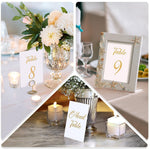 Load image into Gallery viewer, Gold Table Numbers 1 30 for Wedding Reception Gold Foil Table Number Cards 4x6 Inch with Head &amp; Gift Table Restaurant Table Numbers Wedding Numbers for Tables Card Stock Wedding Table Numbers