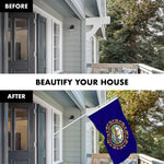 Load image into Gallery viewer, G128 Combo Pack: 6 Ft Tangle Free Spinning Flagpole (White) &amp; New Hampshire Flag 3x5 Ft Printed 150D Polyester, Brass Grommets (Flag Included) Aluminum Flag Pole