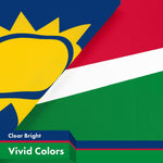 Load image into Gallery viewer, G128 3 Pack: Namibia Namibian Flag  3x5 Ft  LiteWeave Pro Series Printed 150D Polyester  Country Flag, Indoor/Outdoor, Vibrant Colors, Brass Grommets, Thicker and More Durable Than 100D 75D Poly