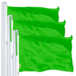 Load image into Gallery viewer, Solid Lime Green Color Flag 3x5 Ft 3Pack Printed 150D Polyester By G128