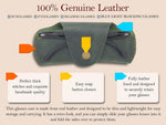 Load image into Gallery viewer, Soft Leather Glasses Case Slim Eyeglass Sleeve Case Sunglass Case for Men and Women Retro Design Eyewear Case
