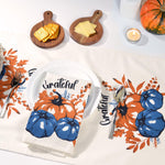 Load image into Gallery viewer, Set of 2 Grateful l Printed Dish Towels Hand Towels Boho Tea Towels Multifunctional Stylish Absorbent Quick Dry Soft 18 x28 100% Cotton Blue &amp; Orange
