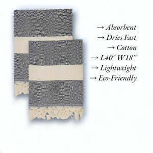 Turkish Hand Towels for Bathroom and Kitchen Quick Dry Highly Absorbent Eco Friendly Turkish Cotton Kitchen Towels Bathroom Hand Towels Turkish Tea Towels Decorative Hand Towels Set of 2