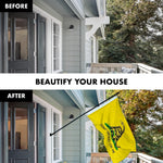 Load image into Gallery viewer, G128 Flag Pole 5 FT Black Tangle Free &amp; Gadsden Flag 2.5x4 FT Combo Embroidered Spun Polyester