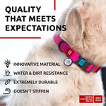 Load image into Gallery viewer, Waterproof Dog Collar Adjustable 14–23 in Neck x 1 in Wide Buckle &amp; QR Tag Pink