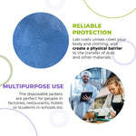 Load image into Gallery viewer, Disposable Lab Coats for Adults Medium Size Blue Medical Clothing 10 Pack