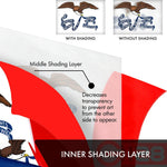 Load image into Gallery viewer, Iowa IA State Flag 3x5 Ft 10Pack Doublesided Embroidered Polyester By G128