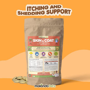 Skin and Coat Supplement with Fish Oil for Dogs Cats Dog Itch Relief with