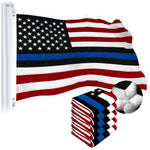 Load image into Gallery viewer, G128 Blue Lives Matter Flag 2.5x4 FT 5Pack Police Flag Embroidered Spun Polyester