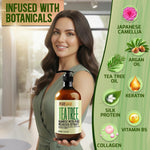 Load image into Gallery viewer, Tea Tree Shampoo Sulfate Free Anti Dandruff 16 Fl Oz Deep Cleanse for Oily and Itchy Scalp Buildup Remover Professional Oily Hair Salon Formula Paraben Free Shampoo for Women and Men