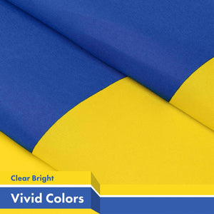 Ukrainian Flag 3x5Ft Printed 150D Polyester Brass Grommets Indoor Outdoor