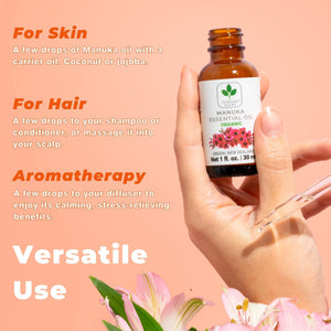 100% Pure Manuka Oil from New Zealand Therapeutic Grade Essential Oil for Wound