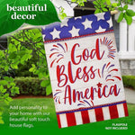 Load image into Gallery viewer, G128 House Flag God Bless America USA Flag Accent  28x40 Inch  Printed Blockout Polyester  Patriotic Decoration