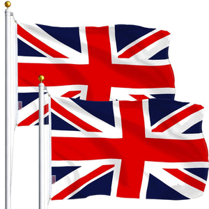 UK British Flag 3x5 Ft 2Pack Printed Polyester By G128
