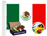 Load image into Gallery viewer, G128 Mexico Mexican Flag  6x10 Ft  Double ToughWeave Series Double Sided Embroidered 210D Polyester  Country Flag, Embroidered Design, Indoor/Outdoor, Brass Grommets, Heavy Duty, 3ply