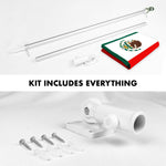 Load image into Gallery viewer, G128 Combo Pack: 6 Ft Tangle Free Aluminum Spinning Flagpole (Silver) &amp; Mexico Mexican Flag 3x5 Ft, ToughWeave Series Embroidered 300D Polyester  Pole with Flag Included