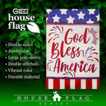 Load image into Gallery viewer, G128 House Flag God Bless America USA Flag Accent  28x40 Inch  Printed Blockout Polyester  Patriotic Decoration