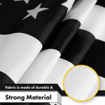 Load image into Gallery viewer, G128  USA Black and White Flag 150D Polyester 3x5 FT Printed Flag  Protest Flag Brass Grommets Indoor/Outdoor  Much Thicker More Durable Than 100D 75D Polyester