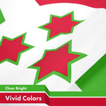 Load image into Gallery viewer, G128 Combo Pack: American USA Flag 3x5 Ft &amp; Burundi Umurundi Flag 3x5 Ft  Both LiteWeave Pro Series Printed 150D Polyester, Brass Grommets