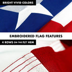 Load image into Gallery viewer, G128 Flag Pole 5 FT Black Tangle Free &amp; Texas Flag 2.5x4 FT Combo Embroidered Spun Polyester